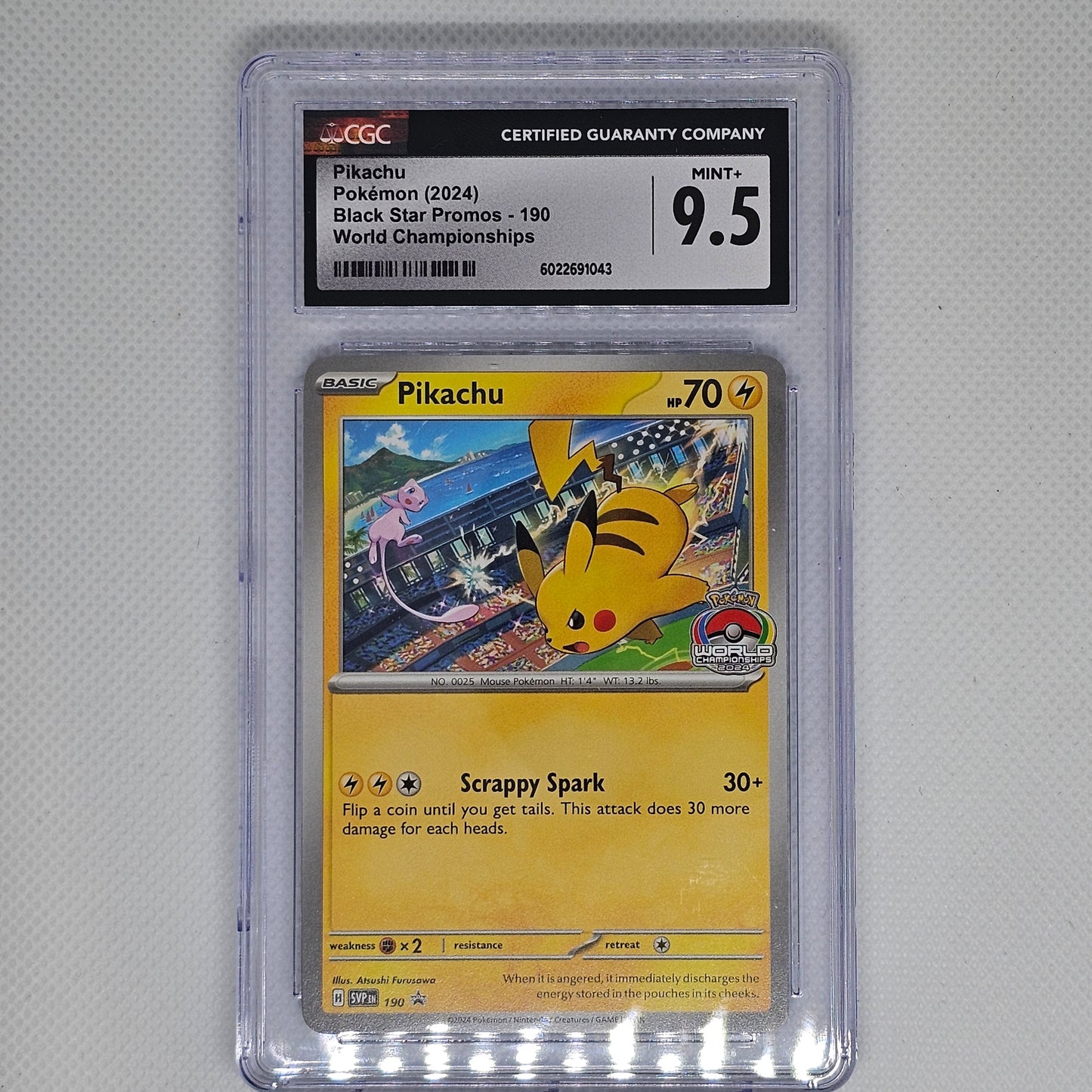 Pikachu #190 World Championships 2024 CGC 9.5