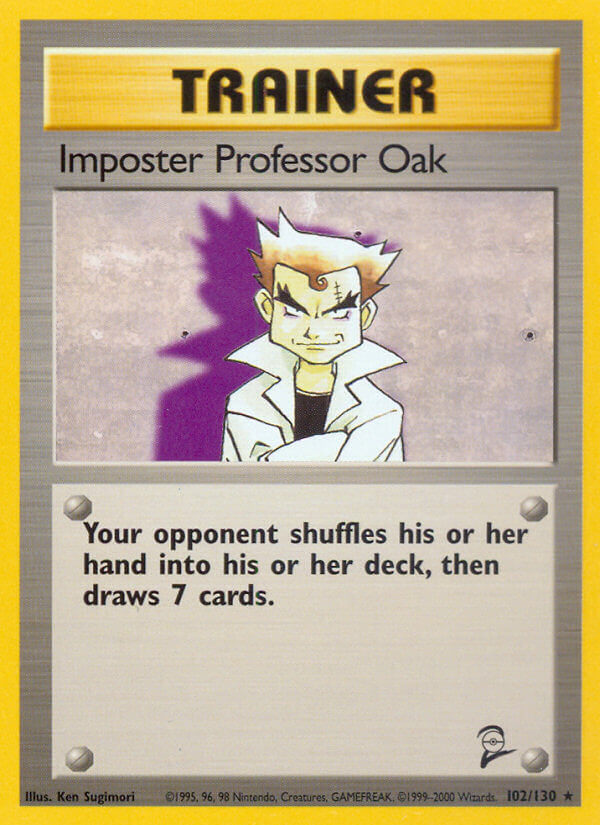 Imposter Professor Oak 2000 Base Set 2 #102/130 Trading Card Near Mint