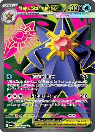 Mega Starmie ex #102/088 Perfect Order Near Mint