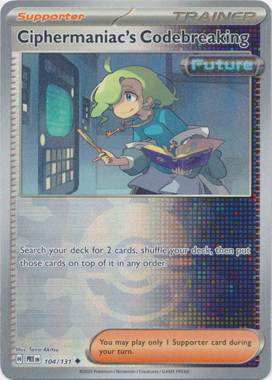 Ciphermaniac's Codebreaking 2025 Prismatic Evolutions Prismatic Evolutions #104/131 Casi Nuevo