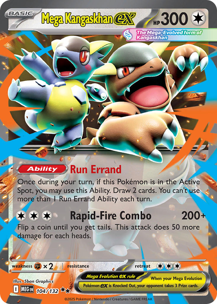 Mega Kangaskhan ex #104/132 Mega Evolution 2025 Near Mint