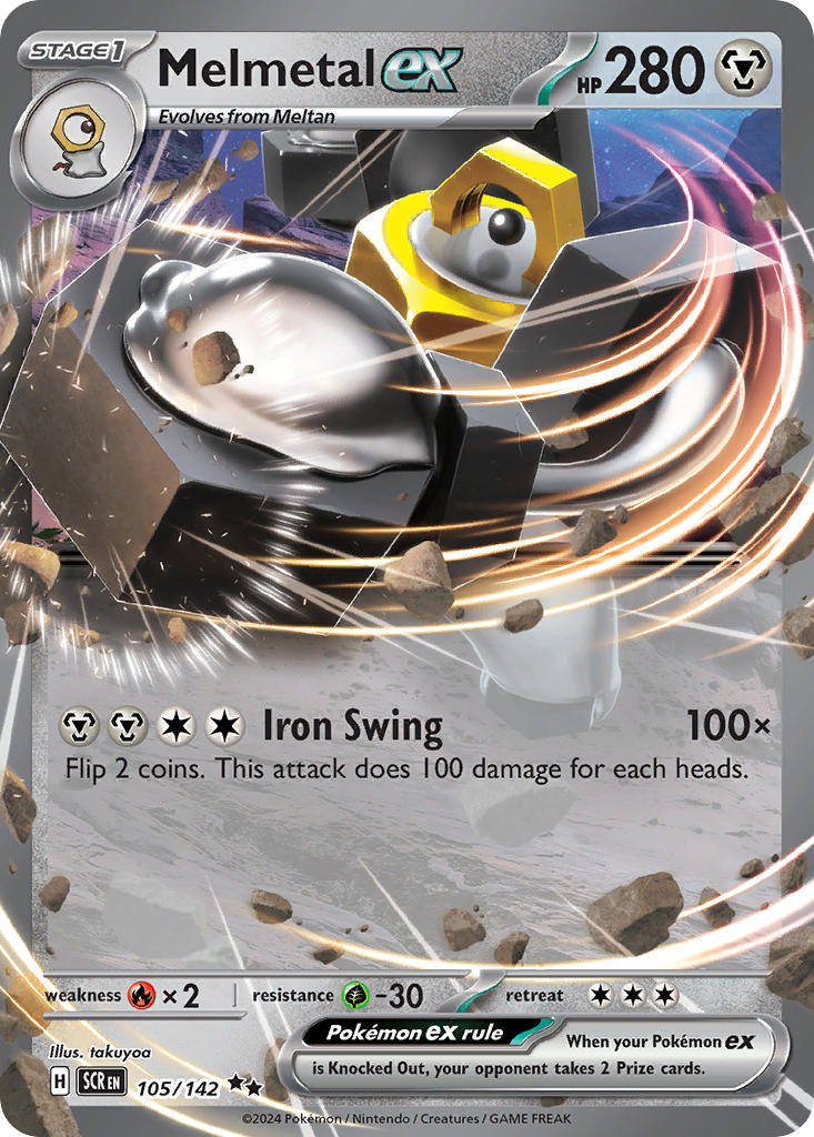 Melmetal ex #105/142 Stellar Crown 2024 Near Mint