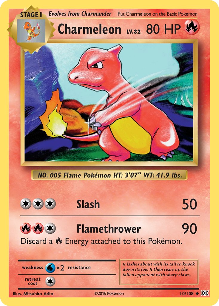 Charmeleon 2016 Evolutions Evolutions #10/108 Moderately Played