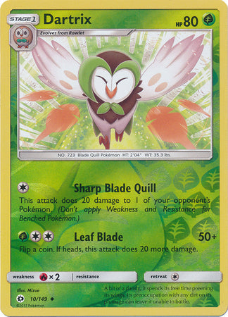 Dartrix 2017 Sun & Moon Sun & Moon #10/149 Near Mint