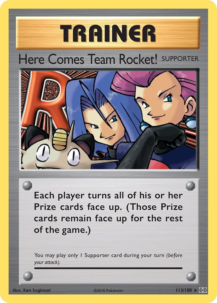 ¡Aquí viene el Team Rocket! 2016 Evoluciones Evoluciones #113/108 Moderadamente Jugada