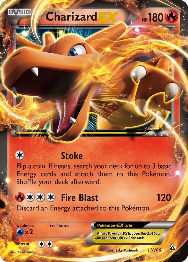 Charizard EX #11/106 Flashfire 2014 Near Mint