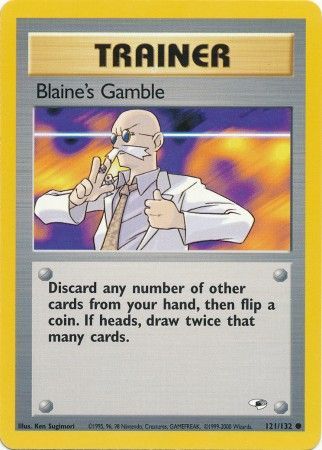Blaine's Gamble 2000 Gym Heroes Unlimited #121/132 Trading Card Near Mint