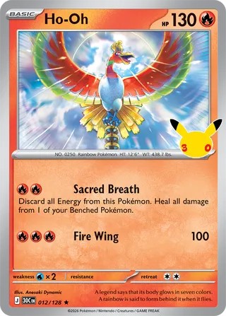 Ho-Oh #012/128 30th Celebration 2026 Near Mint