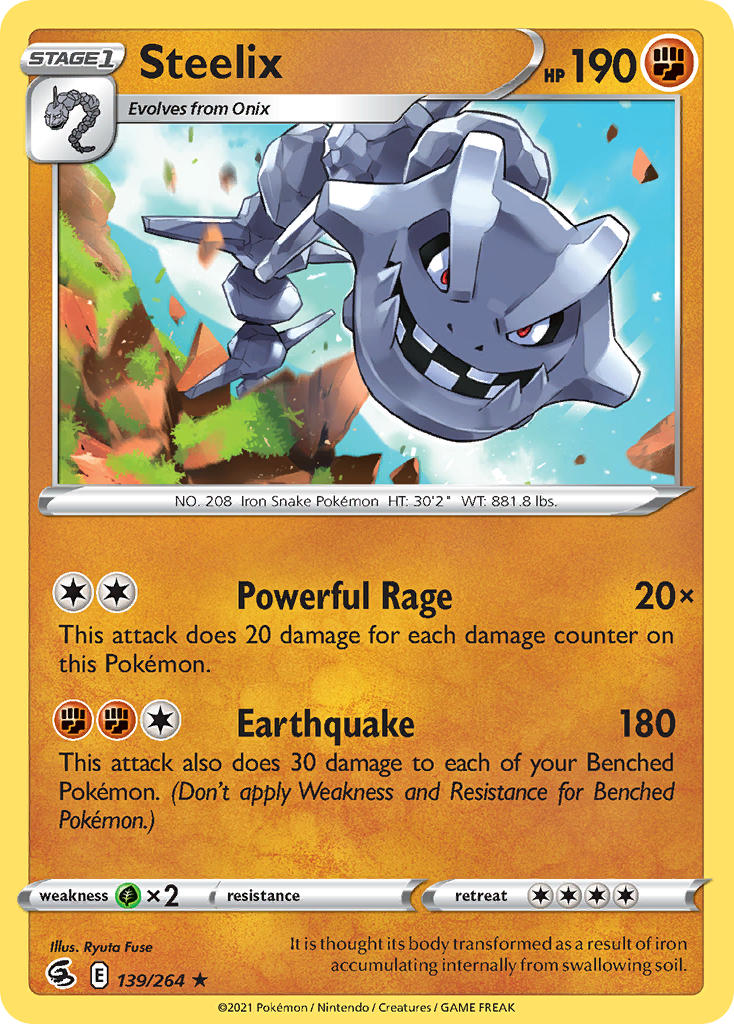 Steelix #139/264 Fusion Strike 2021 Casi Nuevo