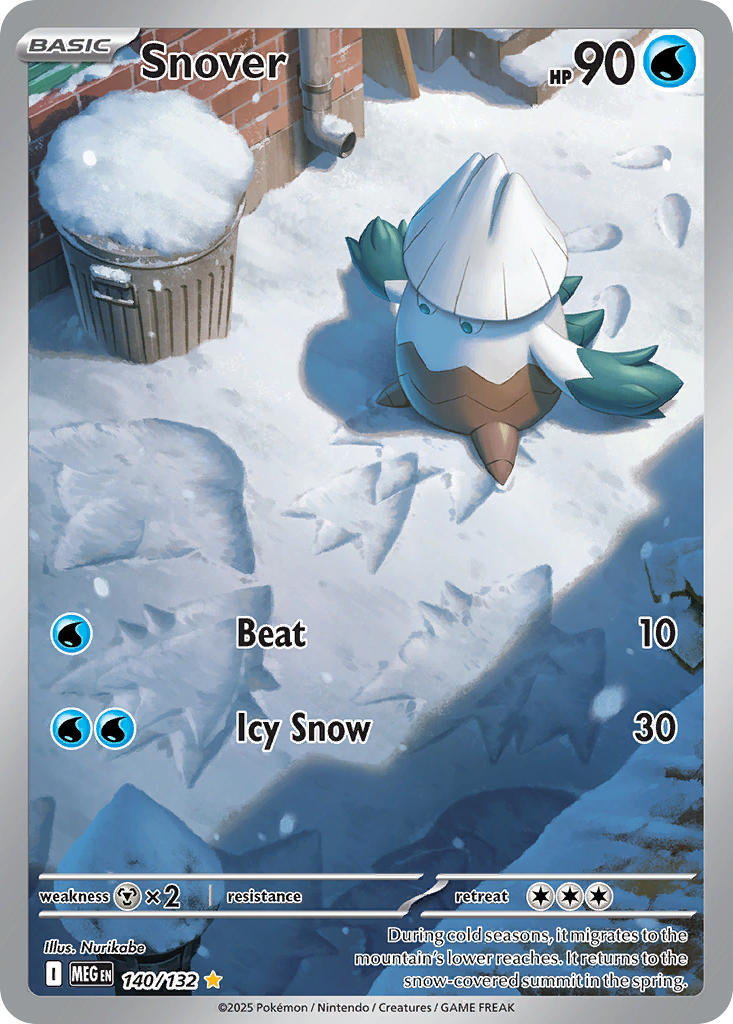 Snover 2025 Megaevolución Megaevolución #140/132 Casi Nuevo
