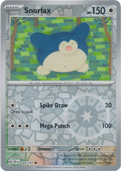 Snorlax #144/191 Surging Sparks 2024 Near Mint