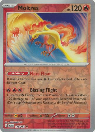 Moltres 2023 151 151 #146/165 Near Mint