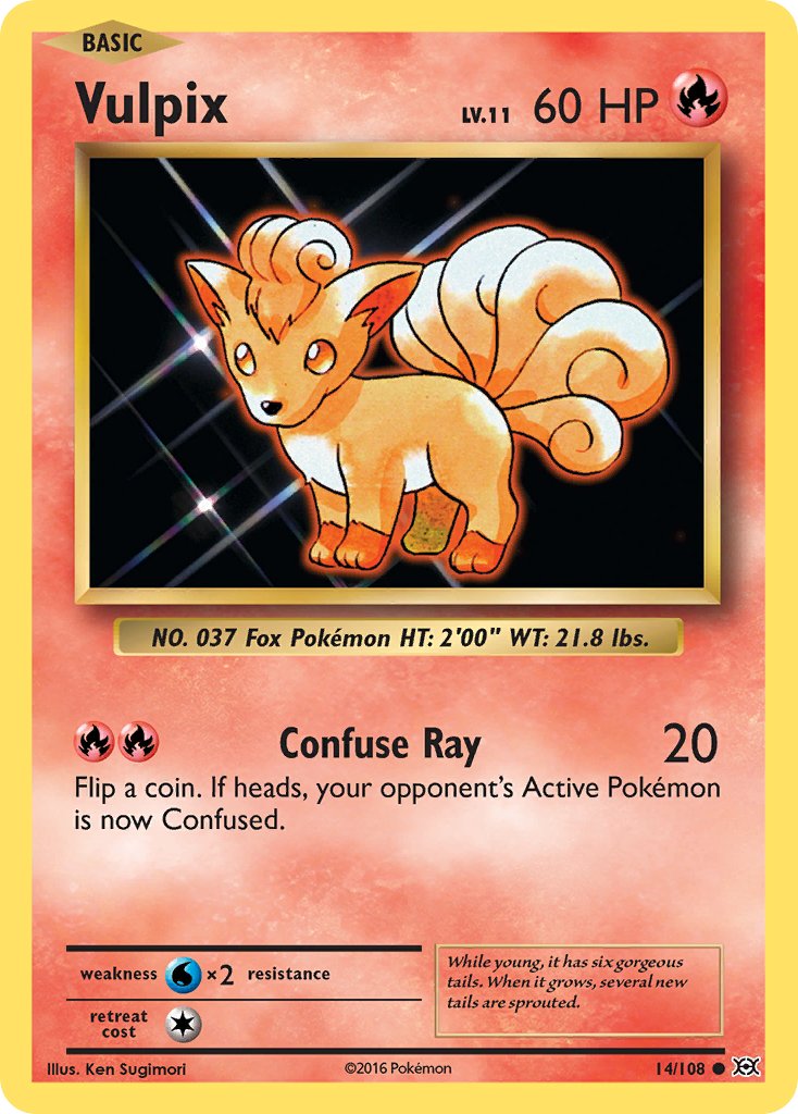 Vulpix 2016 Evoluciones Evoluciones #14/108 Moderadamente Jugado