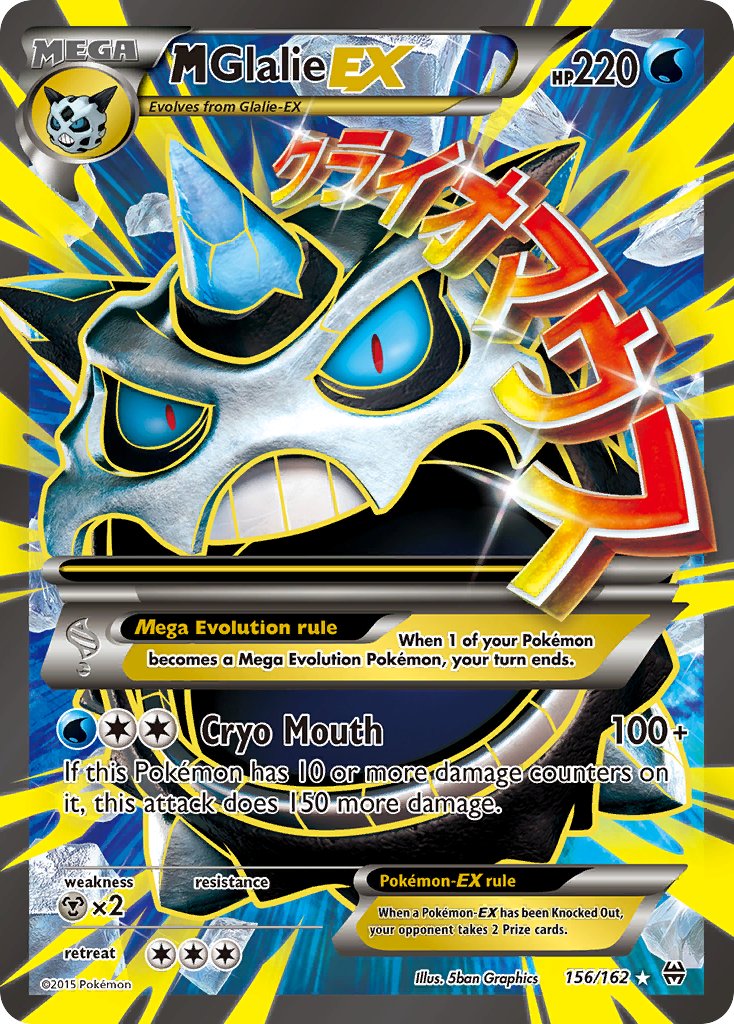 M Glalie EX 2015 BREAKthrough BREAKthrough #156/162 Heavily Played