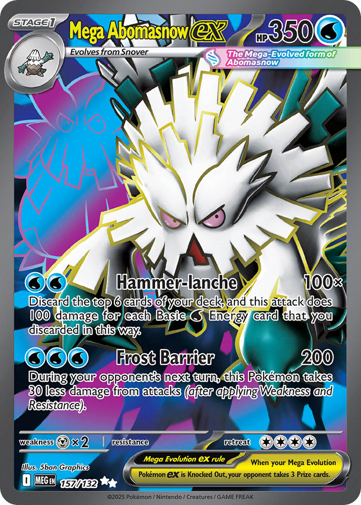 Mega Abomasnow ex #157/132 Mega Evolution 2025 Near Mint