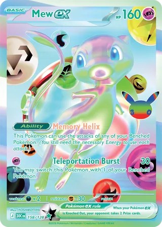 Mew ex #158/128 30th Celebration 2026 Near Mint