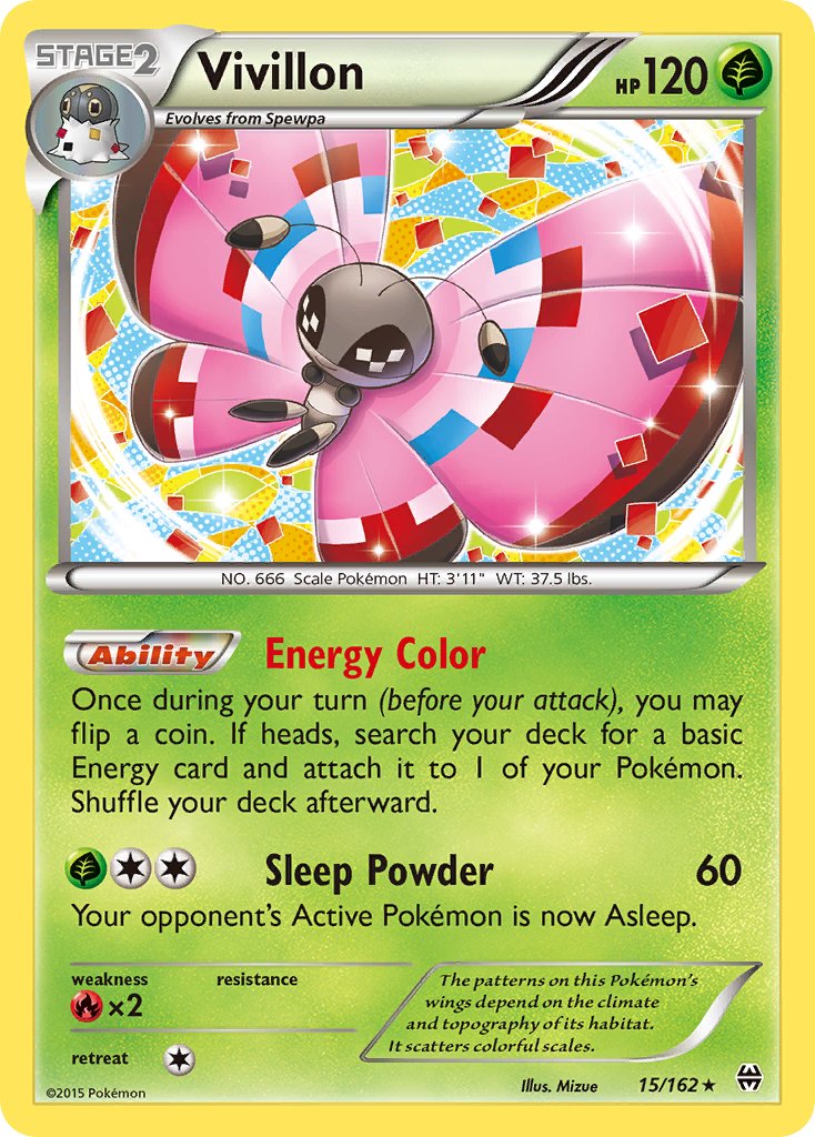 Vivillon 2015 BREAKthrough BREAKthrough #15/162 Lightly Played