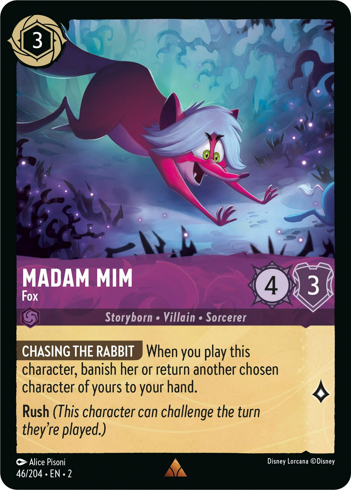 Madame Mim - Renarde n°46 Lorcana L'Ascension des Floodborn - NM