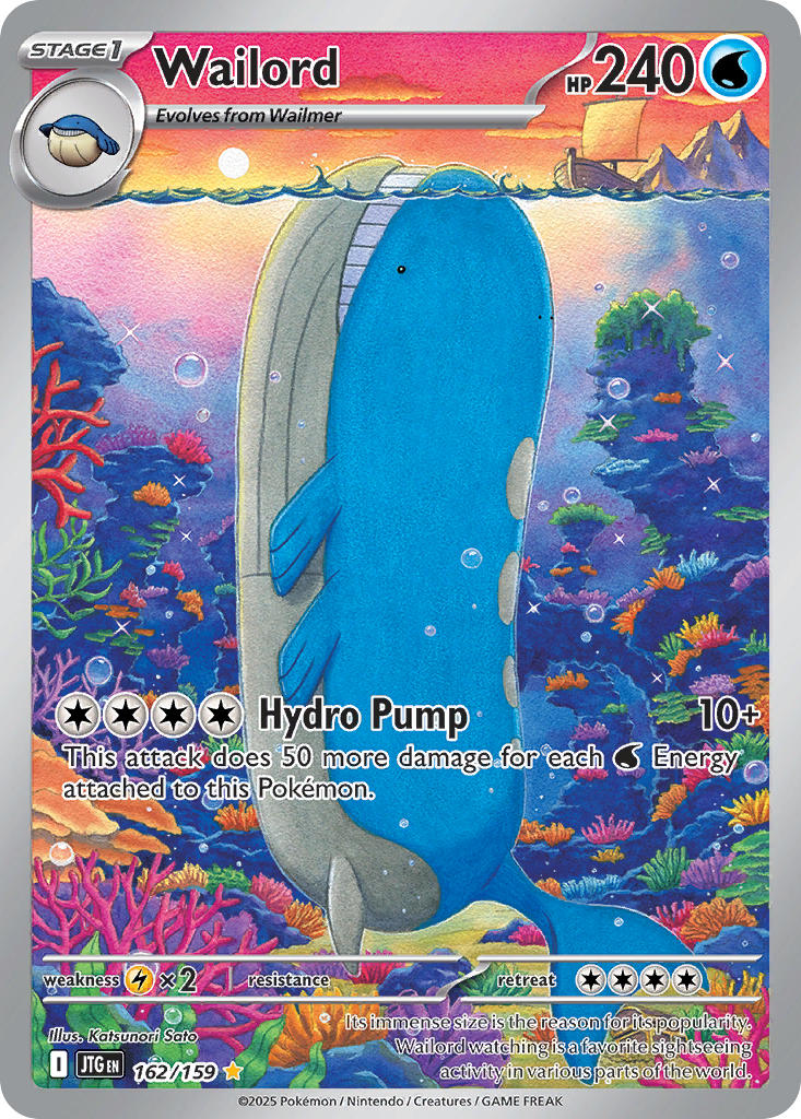 Wailord n.º 162/159 Viaje Juntos 2025 Casi Nuevo