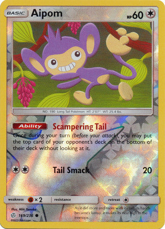 Aipom 2019 Eclipse Cósmico Eclipse Cósmico #169/236 Casi Nuevo