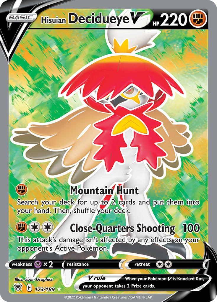 Hisuian Decidueye V #173/189 Astres Radieux 2022 Comme Neuf