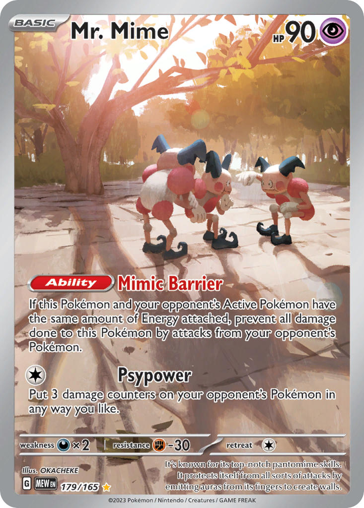 Mr. Mime 2023 151 151 #179/165 Casi Nuevo
