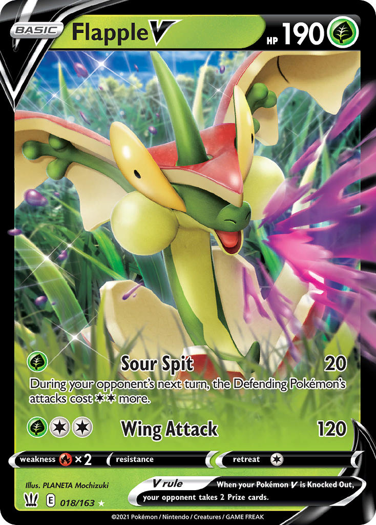 Flapple V #018/163 Battle Styles 2021 Near Mint