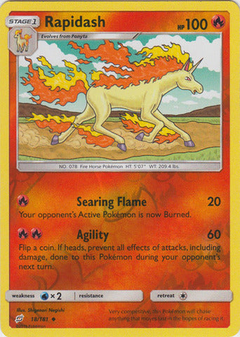 Rapidash 2019 Team Up Team Up #18/181 Near Mint