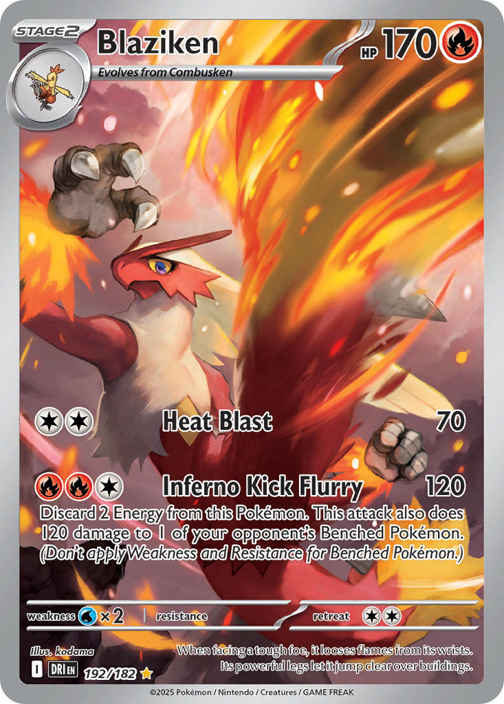 Blaziken #192/182 Destined Rivals 2025 Near Mint
