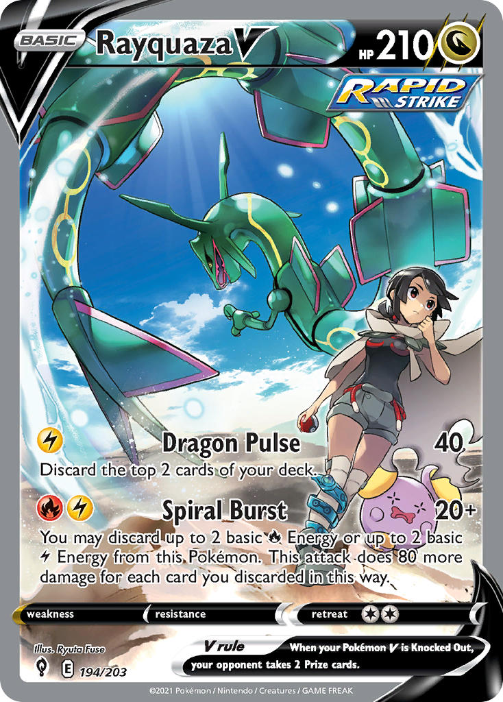 Rayquaza V #194/203 Cielos Evolutivos 2021 Casi Nuevo
