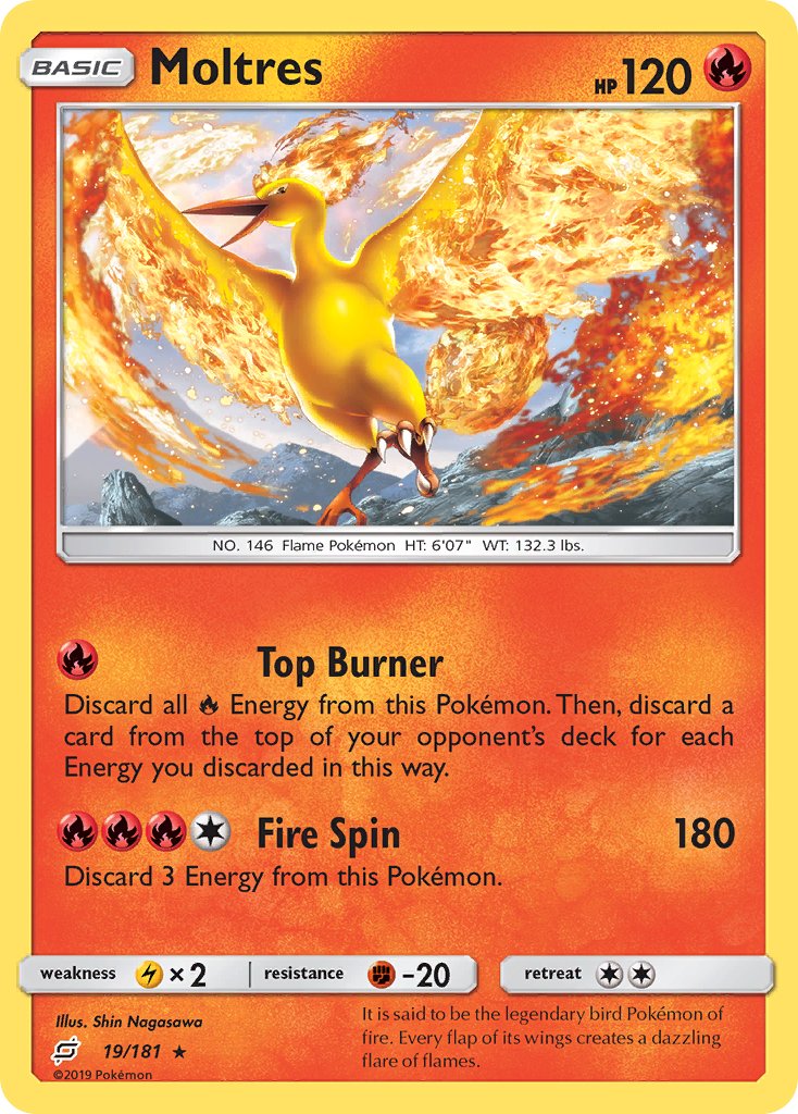 Moltres 2019 Team Up Team Up #19/181 Jugado ligeramente