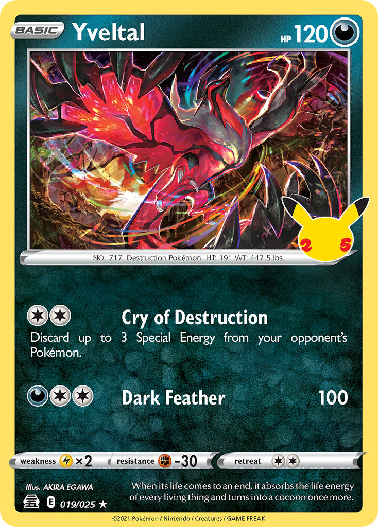 Yveltal 2021 Celebrations Celebrations #019/025 Near Mint