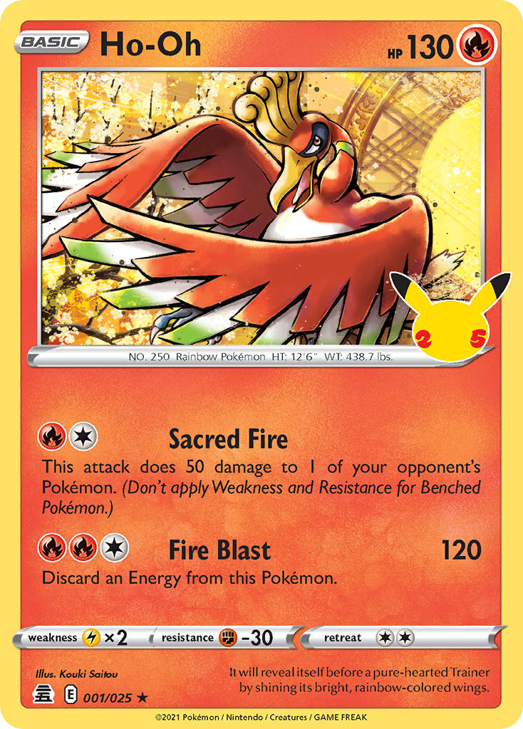 Ho-Oh 2021 Celebrations Celebrations #001/025 Near Mint