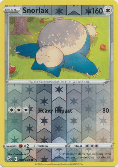 Snorlax #206/264 Fusion Strike 2021 Near Mint