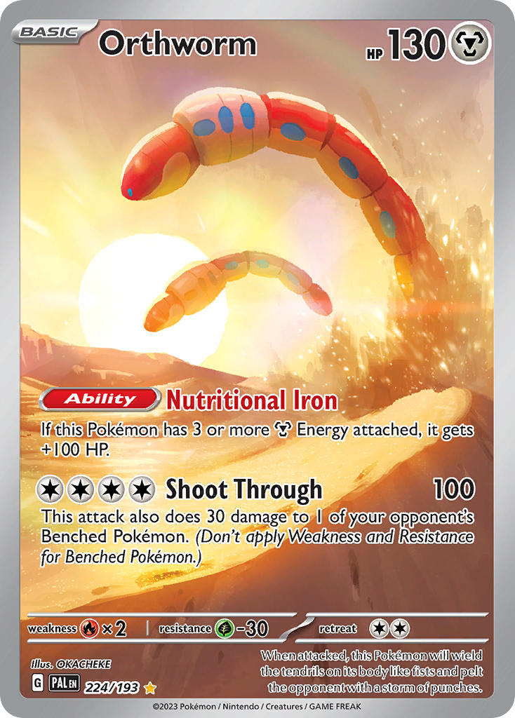 Orthworm 2023 Paldea Evolved Paldea Evolved #224/193 Casi Nuevo