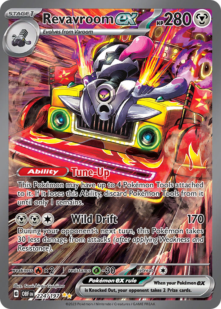 Revavroom ex #224/197 Obsidian Flames 2023 Near Mint