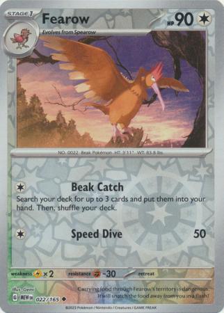 Fearow 2023 151 151 #022/165 Near Mint