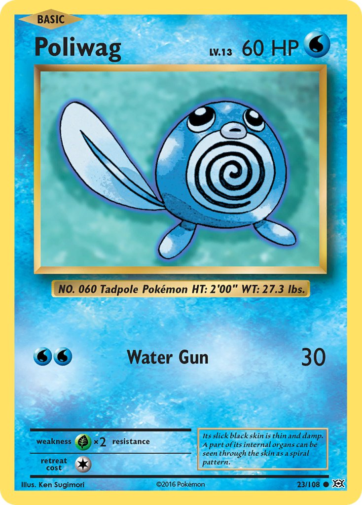 Poliwag 2016 Evolutions Evolutions #23/108 Lightly Played