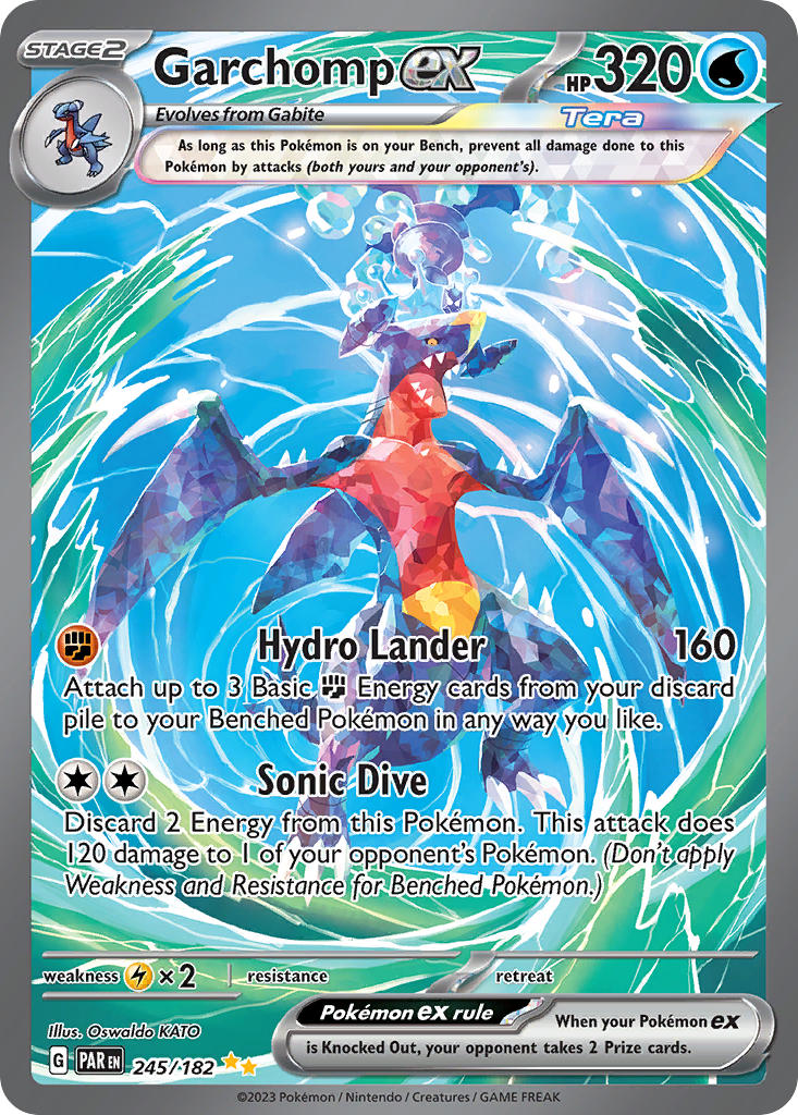 Garchomp ex #245/182 Grieta Paradoja 2023 Casi Nuevo