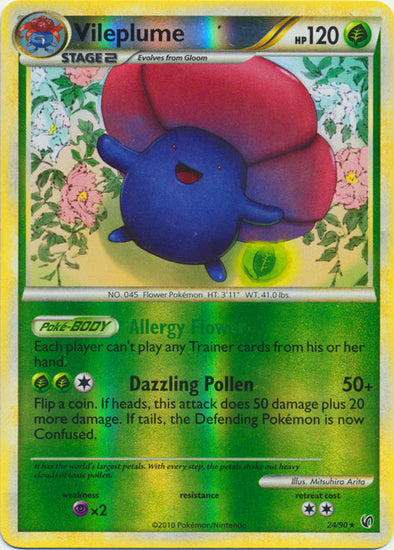 Vileplume 2010 Undaunted Undaunted #24/90 Moderately Played