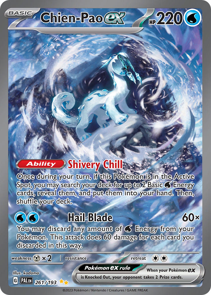 Chien-Pao ex #261/193 Paldea Evolved 2023 Casi Nuevo