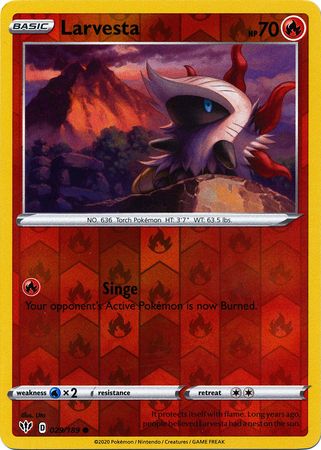Larvesta #029/189 Darkness Ablaze 2020 Casi Nuevo