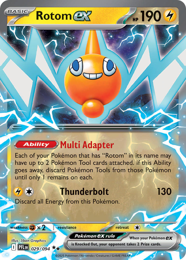 Rotom ex #029/094 Flammes fantomatiques 2025 Quasi neuf