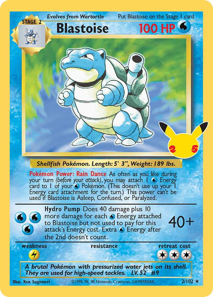 Blastoise 2021 Celebraciones Celebraciones #2/102 Casi Nueva