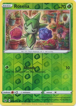 Roselia #002/202 Sword & Shield 2020 Near Mint