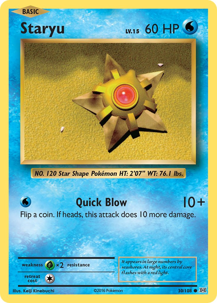 Staryu 2016 Évolutions Évolutions #30/108 Très bon état