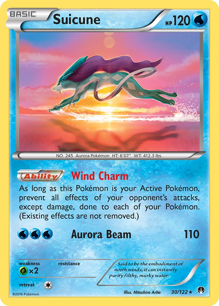 Suicune 2016 BREAKpoint BREAKpoint #30/122 Quasi neuf