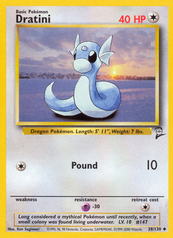 Dratini 2000 Base Set 2 #38/130 Trading Card Near Mint