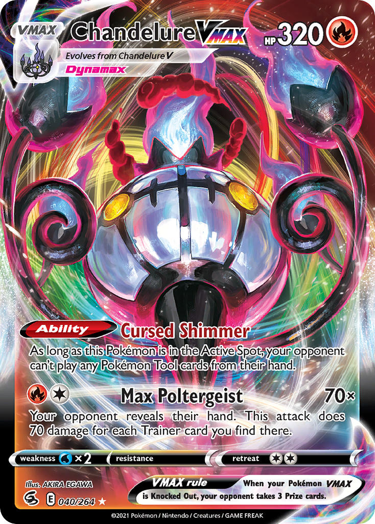 Chandelure VMAX #040/264 Fusion Strike 2021 Near Mint