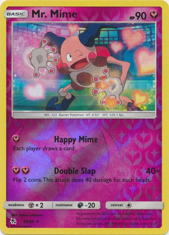 Mr. Mime 2019 Destinos Ocultos Destinos Ocultos #43/68 Jugado Levemente
